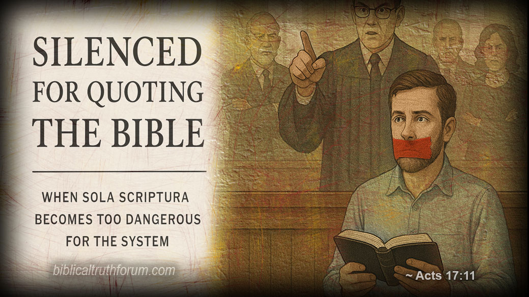 Silenced for Quoting the Bible: When Sola Scriptura Becomes Too Dangerous for the System
